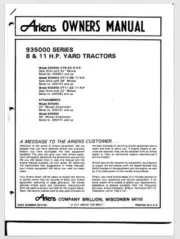 Ariens YT Riding Mower 935000 series 32" 38" Owner manual 40 pages