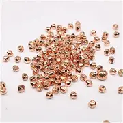 [SASHUN] YU 4MM Small Facet CCB Beads Silver Plated Plastic Spacer Loose Beads DIY T311 (Color : Gold Rose, Item Diameter : 500pcs)