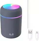 USB Car Air Purifier Diffuser Aroma Oil Humidifier Mist Led Night Light Home ...