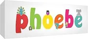 Phoebe Gallery Wrapped Nursery Box Canvas with Solid Front Panel (15 x 42 x 4 cm, Small)