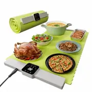 Food Warming Mat for Food, Electric Warming Tray with 5 Temp-Settings, Full-S...