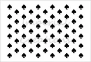 SPADES Poker Shape Pattern Design 7.5" x 11" Stencil Plastic Sheet NEW S408