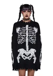 [Trickz N' Treatz] Fractured Fate Skeleton Sweater