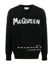 Alexander McQueen Logo Knit Jumper Black