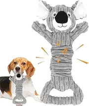 Dog Tug Toy - Plush Squeaky Toy | Tug Toys for Puppies | Dog Squeaky Toy | Plush Tug of War Toy for Dogs | Koala Shape Puppy Chewing Tools, Cartoon Tug of War Playing Supplies for Pets