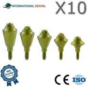 10x Dental Straight Multi Unit Adapter Head 1.4mm Slim Platform Int Hex 2.0