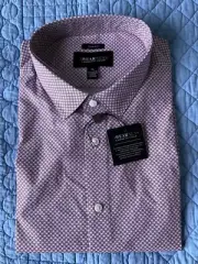 Kenneth Cole Reaction Men's Slim-Fit Cotton Dress Shirt XL