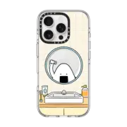 iPhone 16 Pro Clear Case MagSafe Compatible Onigiri morning routine by FURIIRAKUN