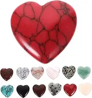 Beaupretty 12Pcs Decorative Stones Heart Shaped Natural Decor for Home Accessories Meditation Stones Exquisite Heart Crystals Present for Housewarming