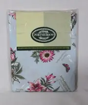 RARE! PORTMEIRION BOTANIC GARDEN TABLECLOTH LIGHT BLUE 60 X 84" OVAL NEW