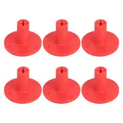 6Pcs Rubber Golf Tee, 1.4" Golf Tees Training Driving Range Tee, Red