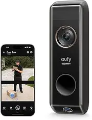 eufy Security Video Doorbell Dual Camera (Battery-Powered) Add-on, Dual Motion Detection, Package Detection, 2K HD, Family Recognition, No Monthly Fee