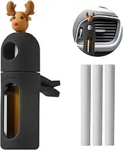 BONE Car Diffuser Clip 2, Essential Oil Diffuser with Vent Clip, Washable Silicone Air Freshener for Car Fragrance, Cute Cartoon Deer Aromatherapy Accessory for Auto Perfume & Decoration (Mr. Deer)
