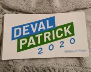 Deval Patrick 2020 Presidentia Candidate Official Campaign Bumper Sticker