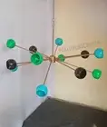 Modern Brass Chandelier 12 Arms Eyeball Shades Light Multicolor Sputnik Pendant