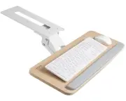 VIVO Light Wood Adjustable Computer Keyboard & Mouse Tray Under Table Desk Mount