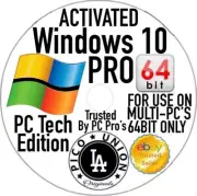 ACTIVATED - Bootable Windows 10 Professional DVD Install Recovery Upgrade+Guide