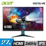 在飛比找遠傳friDay購物精選優惠-【Acer 宏碁】Nitro VG272U W2 27型 I