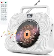 Greadio Portable CD Player for Home, FM Radio CD Player with Bluetooth, HiFi Sound Speaker with Time Display, USB,TF Card,AUX,Remote Control,Headphone Jack,Alarm Clock,Sleep Timer,Personal Player