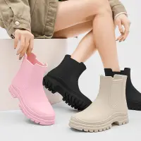 在飛比找蝦皮商城精選優惠-現貨 女生雨鞋 雨鞋 韓版簡約TPE材質雨靴 短筒水鞋 戶外
