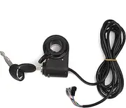 EVTSCAN Motorcycle Handlebar Switch, Durable Thumb Lock, Electric Scooters, E-Bike, Throttle Grip Accessory, Black