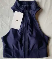 Fabletics Liza Koshy’s Leilani Zip Front Built-In Bra Tank Deep Navy Size XXS