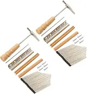 Levemolo 2 Sets 17 Keys Accessories Kit for Repairing Metal Thumb Piano Keys Bridge Saddle and Installation Tools for Enhancing Performance