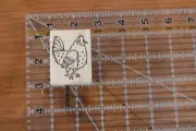 HENNNEW Stampotique KIRA NICHOLS HENNY PENNY Chicken Wood Rubber Stamp C