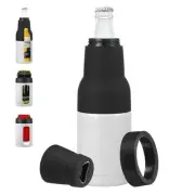 12oz Stainless Steel Can Cooler Insulated Bottles Opener, White, 1 Pcs