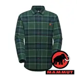 【MAMMUT 長毛象】TROVAT男彈性格紋長袖襯衫『綠樹林/海洋藍』1015-01350
