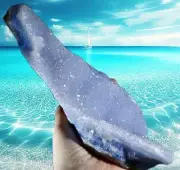 1.57lbs Large Stunning Sparkling Blue Lace Agate Geode, Malawi AAA Grade ✨