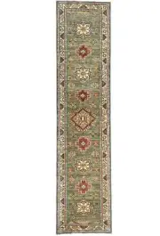Kazak Oriental Runner Rug Geometric Design Farmhouse Kitchen Carpet 3X11 ft
