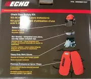 99988801527 ECHO CHAIN SAW SAFETY KIT CHAPS, HELMET, EAR MUFF'S, GLOVES, GLASSES