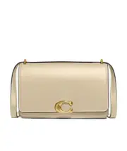 Coach Bandit Logo Plaque Shoulder Bag One size Nude