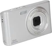 4K Digital Camera, 64MP Vlogging Camera with 18x Digital Zoom, Autofocus Compact Point and Shoot Camera for Photography, with Multiple Filters, Flash Light and Timing (Silver)