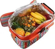 Foldable Picnic Basket Cooler – 30L Large Insulated Lunch Box | Soft-Sided Travel Cooler for Outdoor Use, Hiking, Work, and Road Trips – Portable Cold Food Bag for Picnic, Beach, Or Camping