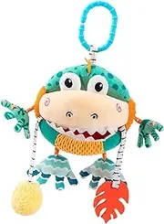 Car Seat Toy for Babies, Pram Toy for Babies 0-6 Months, Sensory Plush Activity Toys, Built-in Bell Babies, Plush Hangable Activities for Entertainment,