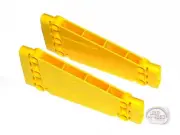 LEGO Technic - 2 x Panel Plate - Tapered - 11 x 5 - Yellow - New - (18945, EV3)