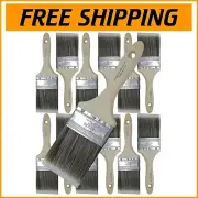 3-Inch Flat Brush 12-Pack - Premium Synthetic Brushes for Professional Finish