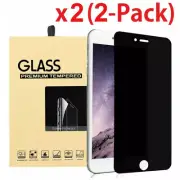 2-Pack For iPhone 5 6 7 8 Plus Privacy Anti-Spy Tempered Glass Screen Protector