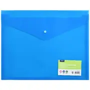J.Burrows A3 Recycled Button Document Wallet Blue