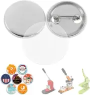 100 Sets of 25Mm Metal Button Supplies Blanks for Badge Maker Machine
