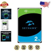 High-Capacity 2TB Skyhawk HDD for Security Systems - Supports up to 64 Cameras