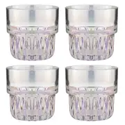 4pc Tempa Skye Opal Lowball Glass Drinking Tumblers 8.5x8.5x8.5cm Glassware