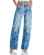 Mother The Lasso Sneak Jeans in Pressed Leaves