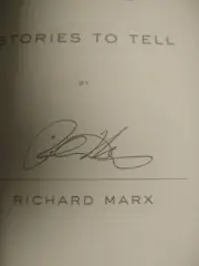 Autographed Richard MArx Stories to Tell (Signed Book)