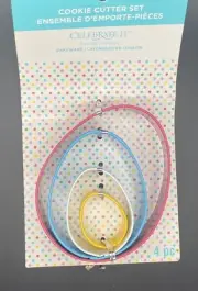 Easter Egg Cookie Cutter Set Of 4 Multicolored New In Package