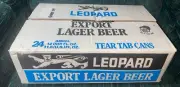 24 Cans Leopard Export Lager Pull Tab Beer Empty Cans New Zealand Original Case