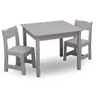 Delta Children Mysize Kids Wood Table and Chair Set (2 Chairs Included) - Ideal