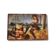 Captain Morgan Pinup Girl Tin Sign Pirate Spiced Rum Bar Decor